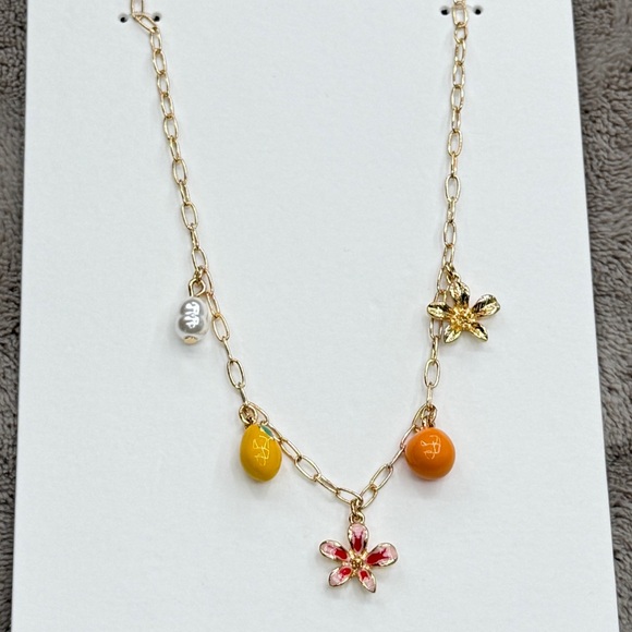 🚨3 for $15🚨 Gold-Tone Charm Necklace with Summer Theme - Picture 2 of 4